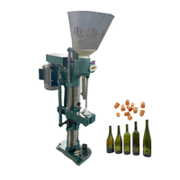 Machine à boucher semi-automatique électrique pour boissons, vin, aliments - Scelleuse de bouteilles en verre et en bois certifiée CE