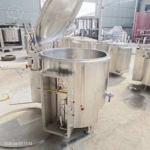 Marmita Industrial Con Camisa 500L Para Frijoles/Huevos/Marisco - Calentamiento Eléctrico/Gas, Acero Inox Grado Alimenticio (CE) - Product Image 6