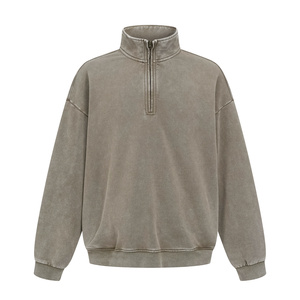 <span class=keywords><strong>Felpa</strong></span> pesante autunno/inverno con motivo a fiocchi di neve, stile retrò streetwear, con collo alto e mezza zip - Product Image 3