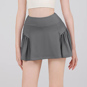 فستان wojier Pickleball للنساء مطوي تنورة تنس بلا أكمام ملابس للجولف تجريب النايلون 2 في 1 تجريب الرياضة بانت التنورات - Product Image 6