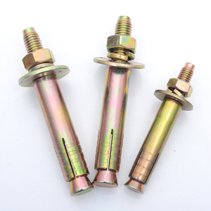 Cheville d'expansion robuste pour plaques de plâtre, zinguée jaune, boulons de fixation M6 M12 M14 M16, cheville murale à manchon pour ascenseur - Product Image 1