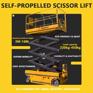 Plataforma Elevadora de Tijera Eléctrica Beigonk de 4M 6M 8M 10M 12M 14M, Plataforma de Trabajo Aérea para Almacén, Elevador Hidráulico - Product Image 2