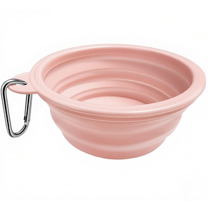 Food Grade Silicone Customizable Pet Folding Bowl With Carabiner, Lightweight <b>Collapsible</b> Travel Feeding Bowl for Dog and Cat - Product Image 4