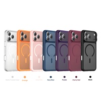 Coque de protection intégrale premium pour objectif d'iPhone 17 18 Pro Max, avec cadre magnétique en métal effet mat et support intégré