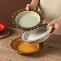 Assiettes de luxe abordables à imprimé léopard, assiettes tandoori du Moyen-Orient, assiettes à pâtes, assiettes à dessert, assiettes à steak en céramique