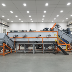 Linea di lavaggio di plastica del Film del Pe Pp dei rifiuti di prestazione eccellente che ricicla la linea di produzione dell'impianto della macchina con la rondella di attrito della vite - Product Image 1