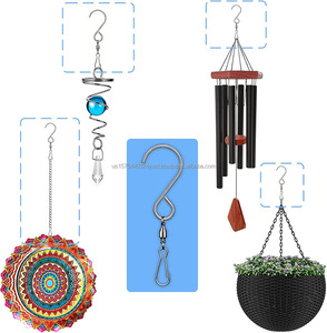 Crochets pivotants 360° °   Crochets pivotants pour cordes d'extension suspendues, pour éoliennes d'extérieur, carillons éoliens, mannequins à vent, torsades en cristal et supports - Product Image 3