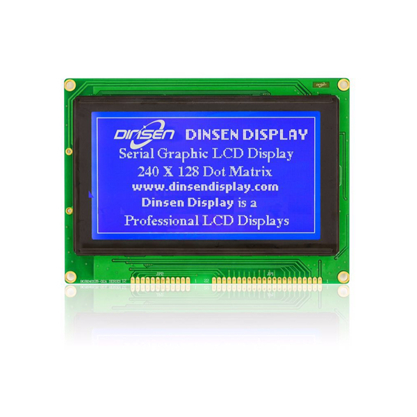 Popular 240128 Monochrome Graphic Display with 240x128 STN Blue LCD and White LED Backlight