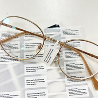 Étiquette de bijoux anti-effraction à déchirer, version anglaise pure, avec rappel 'Aucun retour, aucun échange', pour lunettes et bijoux