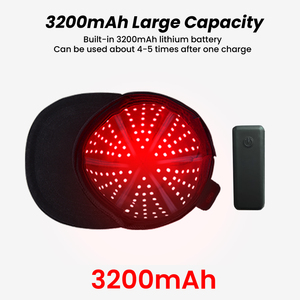 IDEATHERAPY 의료 사우나 트리플 칩 레드 라이트 치료 모자 적외선 조명 Led 헤어 레드 라이트 치료 모자 모발 성장을위한 - Product Image 2