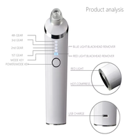 Nettoyeur de pores électrique Blackhead Remover Aspiration sous vide avec enregistrement vidéo