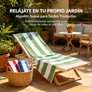 ChamXue Serviette de plage rayée 100% coton, grande, douce et absorbante pour piscine, plage, salle de bain et usage extérieur - Product Image 6