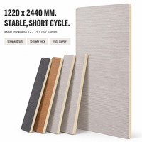 Panneau de fibres à densité moyenne (MDF) en mélamine résistant à l'humidité, panneau de fibres écologique pour armoires et meubles
