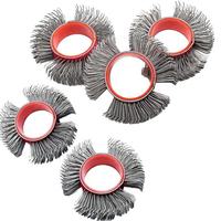 Brosse circulaire en fil d'acier inoxydable pour meuleuse d'angle, détartrage et nettoyage des surfaces