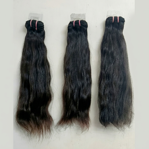 ผมต่อแบบตรงธรรมชาติ Genius Indian Remy Kinky Straight Silky Straight Natural Wave  แบบ Double Drawn ผมแท้ - Product Image 1