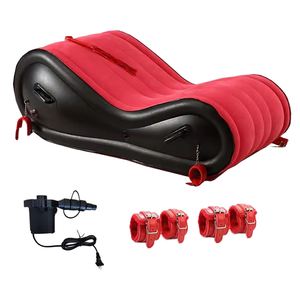 Modernes rotes aufblasbares <span class=keywords><strong>Sex</strong></span>-Schlafs ofa Faltbares Liege-BDSM-Stuhl-Luftkissen für Paare Chaise Lounge für Hotel-Schlafzimmer-Wohnen - Product Image 1