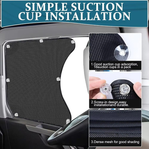Heat Reduction Side <b>Window</b> Sun <b>Shade</b> UV Protection Universal Semi-Truck <b>Window</b> Covers Protection with Suction Cup - Product Image 2
