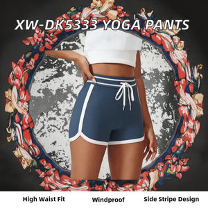 2026 Summer High Quality Ladies Running <b>Sweatpants</b> Custom Logo Solid Striped Side Design Workout Gym <b>Short</b> Pants Drawstring High - Product Image 2