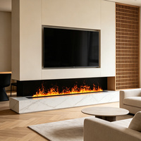 Cheminée à vapeur d'eau réaliste Inno-Fire 72 pouces avec simulation de flamme et Wi-Fi