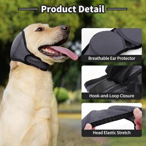 Cache-oreilles apaisants pour chiens Quiet Ears – Couvre-oreilles anti-bruit réglables pour soulager l'anxiété sonore – Modèle uni pour Halloween et l'hiver - Product Image 6