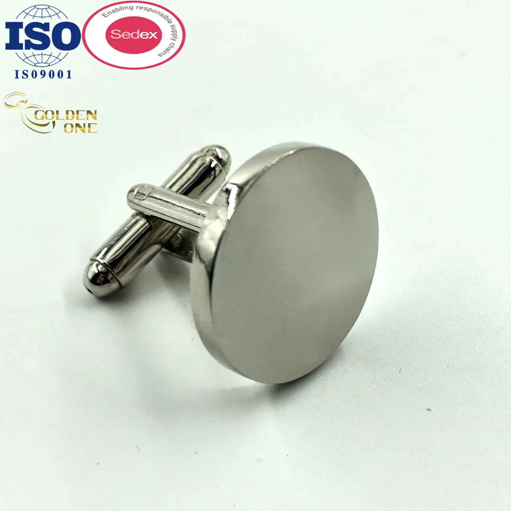 Factory Cufflink Manufacturer Supplier Blank Laser Customised Logo Metal Cuff Links Men Cufflinks With Box Packaging