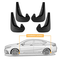 Prix le plus bas : 4 pièces de garde-boue universels à texture fibre de carbone, garde-boue avant et arrière, accessoires de voiture
