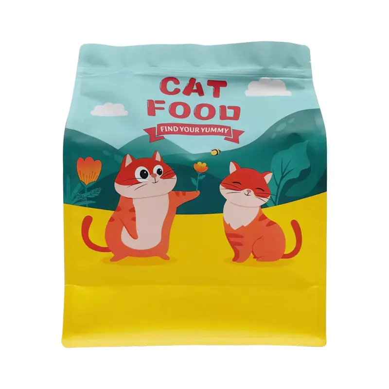 Stampa personalizzata 2Kg lettiera per gatti sacchetto di imballaggio per alimenti in plastica per gatti cibo per animali cibo per cani trattare sacchetto di Mylar in foglio di alluminio con cerniera