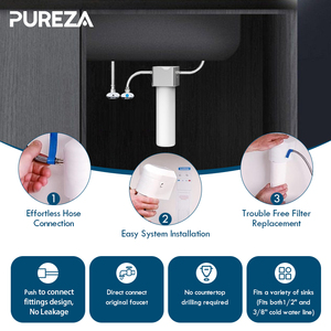 Sistema de Filtración de Agua Bajo Fregadero, Conecta el Sistema de Agua Potable Debajo del Mostrador con el Grifo de la Cocina, Filtro de Fregadero de 10000 Galones - Product Image 5