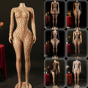 Lingerie Sexy in Stile Europeo-Americano, Tuta in Pizzo con Bretelle, <span class=keywords><strong>Abbigliamento</strong></span> in Rete, Lingerie Erotica Traforata per Donne - Product Image 2