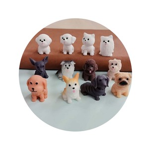 Figurine Anjing Miniatur Kerajinan Terarium Resin Hewan Anjing untuk DIY Lanskap Mikro Aksesori Taman Peri - Product Image 2
