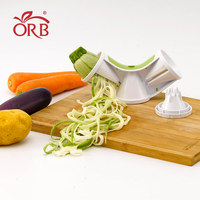 ORB Bestverkochte Multifunctionele Handmatige Groentespiralizer Snijder Roestvrijstalen Messen Vaatwasmachinebestendig Pasta Spaghetti Maker
