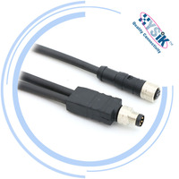 Enchufe de Ensamblaje M8 de 3 y 4 Polos para Automatización Industrial, IP67 Impermeable y Blindado para Sensor