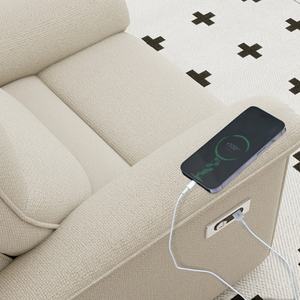 Sofá Eléctrico Reclinable de PU <span class=keywords><strong>para</strong></span> Sala de Estar, Moderno y Lujoso, de una Sola Plaza, <span class=keywords><strong>para</strong></span> Apartamento o Villa - Product Image 6