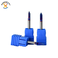 Outils CNC à flûte unique de Warrior Fraise en carbure monobloc Mèches de sculpture pour bois Support personnalisé ODM & OEM Revêtement Aitin