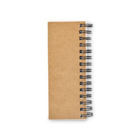 Bloc-notes promotionnel en PP avec couverture rigide, notes adhésives, 5 marque-pages de couleur assortie, papier recyclé écologique, impression numérique, reliure à anneaux