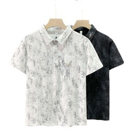 Polo homme coupe ajustée d'été en twill de luxe léger, anti-boulochage, à manches courtes, design uni, polyester/coton