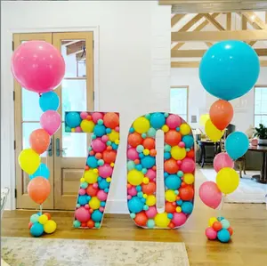 4ft Mosaic Numbers for Balloons Frame - Extra Large Marquee Numbers Pre-Cut  Kit Thick Foam Board, Mosaic Cardboard Numbers 2, Birthday Backdrop, Party  Decorations, Anniversary 