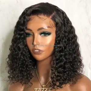 Natural Wave Human Hair Wigs With Free Bangs For Women,Remy Virgin Brazilian Hair 150% Density Wavy Human Wigs