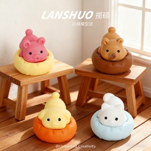 Figurines d'animaux en résine DIY Rainbow Candy, miniatures pour la décoration de la maison, accessoires d'artisanat artistique - Product Image 2