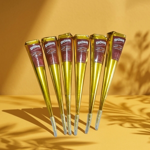 Pasta di Henné per Tatuaggi Temporanei con Etichetta Privata, Crema in Cono nei Colori Nero, Marrone e Rosso - Product Image 4