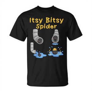 T-shirt Itsy Bitsy Spider pour tout-petits, unisexe, manches courtes, col rond, impression numérique, motif de comptine - Product Image 3