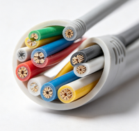 Kabel Jaringan LAN Bulat Cat5e 4 Pasang 8 Inti RJ45 8P8C UTP Multi Warna Tembaga Terlilit untuk Kabel PC Switch Server Rack