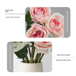 Roses artificielles en gros pour bouquets <span class=keywords><strong>de</strong></span> mariage, bouquets <span class=keywords><strong>de</strong></span> roses en soie artificielle personnalisés pour la décoration <span class=keywords><strong>de</strong></span> la maison - Product Image 3
