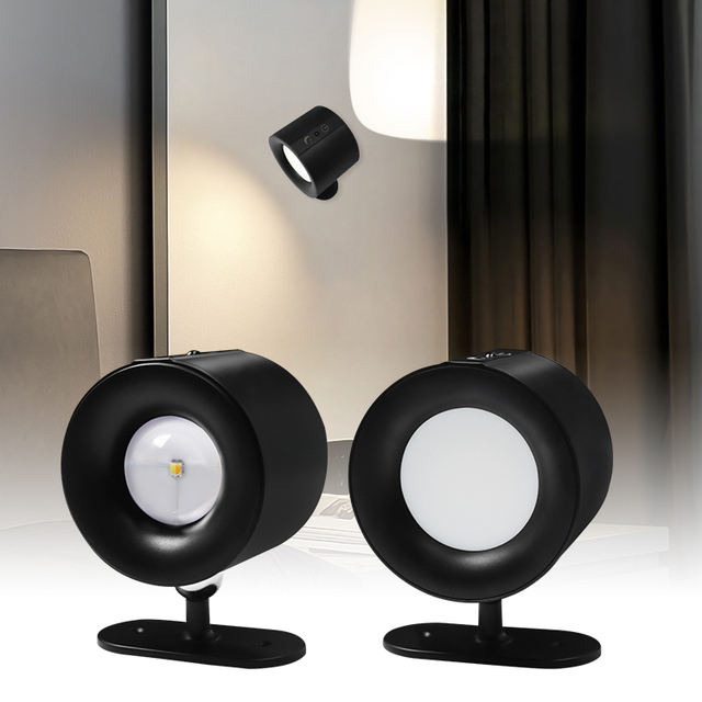 360° Rotatable Rechargeable Magnetic LED Wall Lamp Wholesale Cordless Touch Dimmable for Bedroom Living Room Hotel Bedside