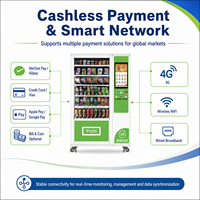 Mesin Vending Kombo Komersial Smart Snack & Minuman dengan Layar Sentuh Pembayaran Tanpa Tunai Pendingin Kompresor Kapasitas 300-600