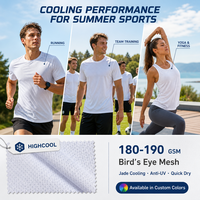 Tissu jersey respirant à séchage rapide 100% polyester à l'aspect nid d'abeille pour vêtements de sport et t-shirts