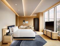 Ensemble de meubles de chambre d'hôtel 5 étoiles sur mesure, écologiques, ignifuges, en bois massif, solution FF&E moderne et luxueuse pour appartement, garantie 10 ans