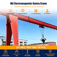Grue à portique magnétique mobile électrique sur rail Henan Crane 10, 20, 30 tonnes à poutre simple ou double avec moteur et boîte de vitesses