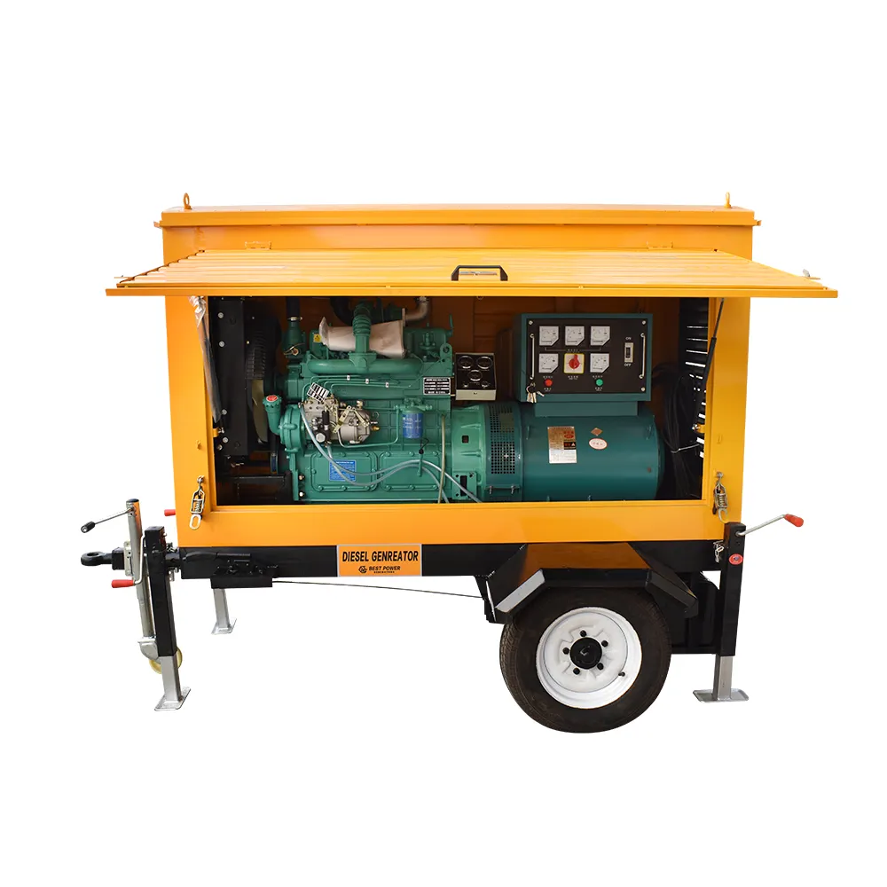 Mobile diesel generator welder 40kw/50kva rainproof generator welding plant