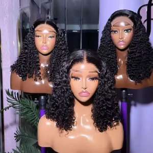 Pelucas sin pegamento de cabello humano brasileño 13x6 HD, proveedor de cabello virgen doblemente estirado barato, peluca de encaje HD, peluca bob de cabello humano liso con encaje. - Product Image 6